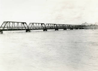 Southern Pacific Railroad Bridge During Flood