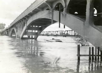 Ash Avenue Bridge During Flood