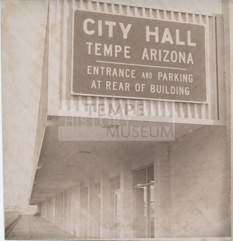 Entrance Sign - Tempe City Hall Building