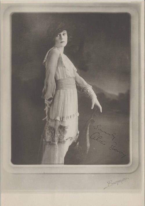 Autograph Portrait of Alice Brady