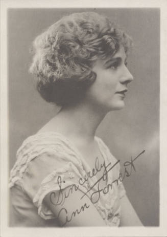 Autograph Portrait of Ann Forrest