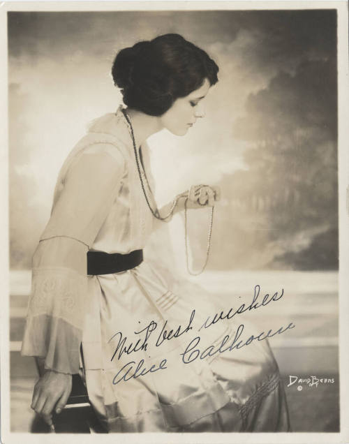 Autograph Portrait of Alice Calhoun