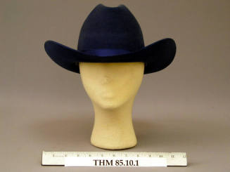 Blue felt cowboy hat