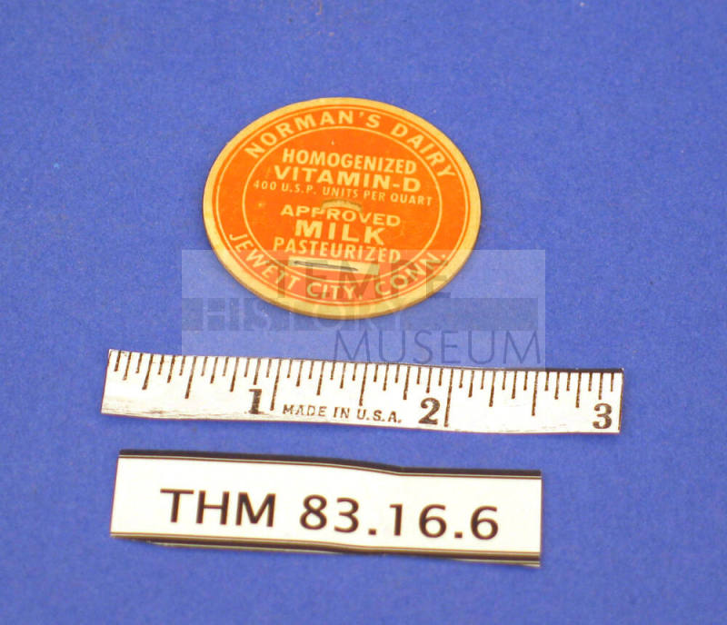 Norman's Dairy milk bottle cap