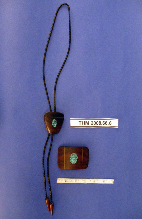 Belt Buckle and Bola Tie Set