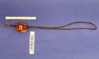 Bola tie, Arizona wooden state with flag
