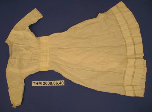 Victorian Ivory Cotton Long Dress