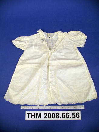 Baby Dress with Embroidered Flowers and Open Work