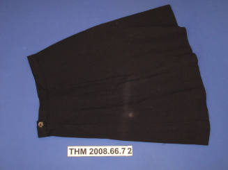 Navy Crepe A-Line Skirt with two Pleats.