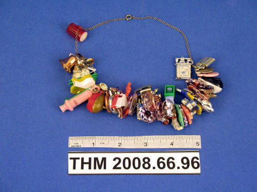Necklace with 54 Plastic Charms