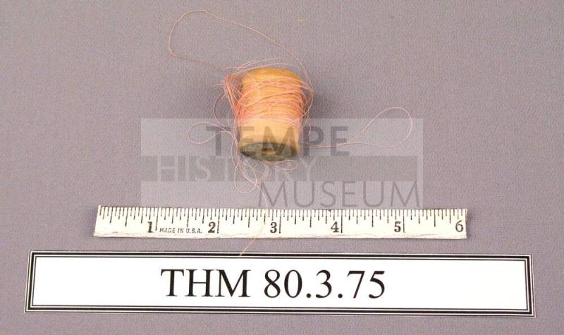 Spool, Wood with Pink Thread