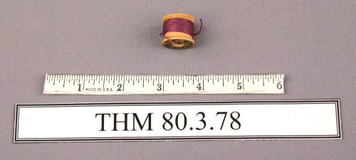 Spool, Wood with Purple Thread