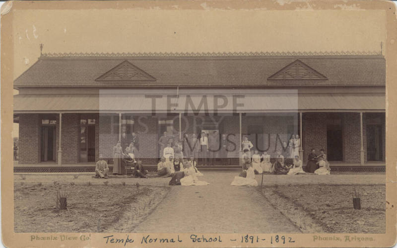 Arizona Territorial Normal School Group on Porch, Tempe, Arizona