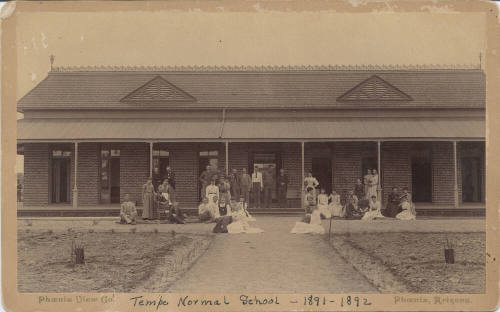 Arizona Territorial Normal School Group on Porch, Tempe, Arizona