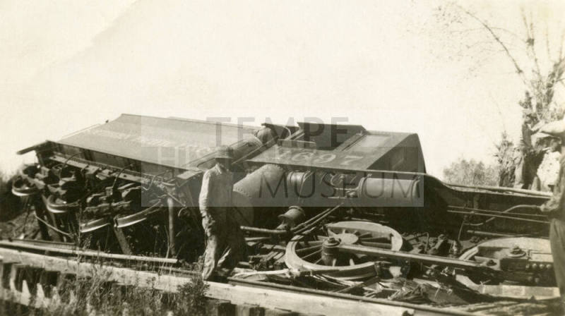 Wreck of Southern Pacific Railroad Locomotive 1697 near Creamery ,Tempe, Arizona