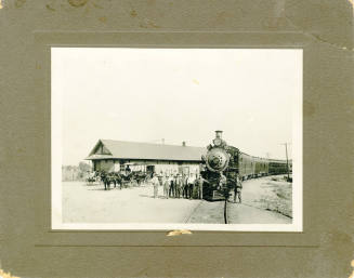 Olive Hotel Coach and train at  Tempe Depot at West Second Street, Tempe, Arizona