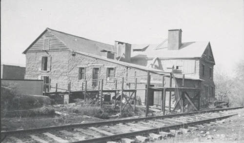 Santa Fe  Railroad Tracks at rear of  Hayden Flour Mill, Tempe, Arizona