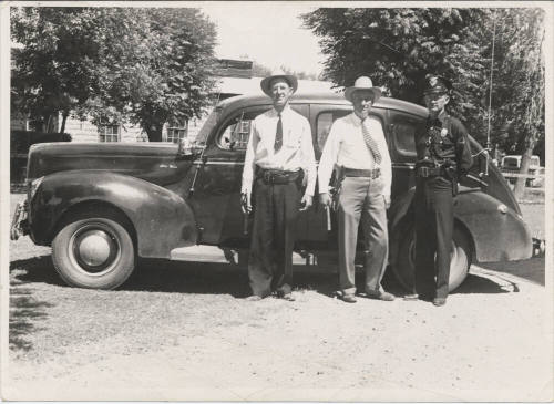 J.Nolte, W.Baker, P.Nance  and First Radio Patrol Car, Tempe, Arizona