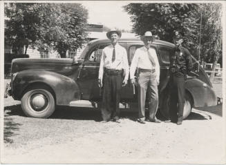 J.Nolte, W.Baker, P.Nance  and First Radio Patrol Car, Tempe, Arizona