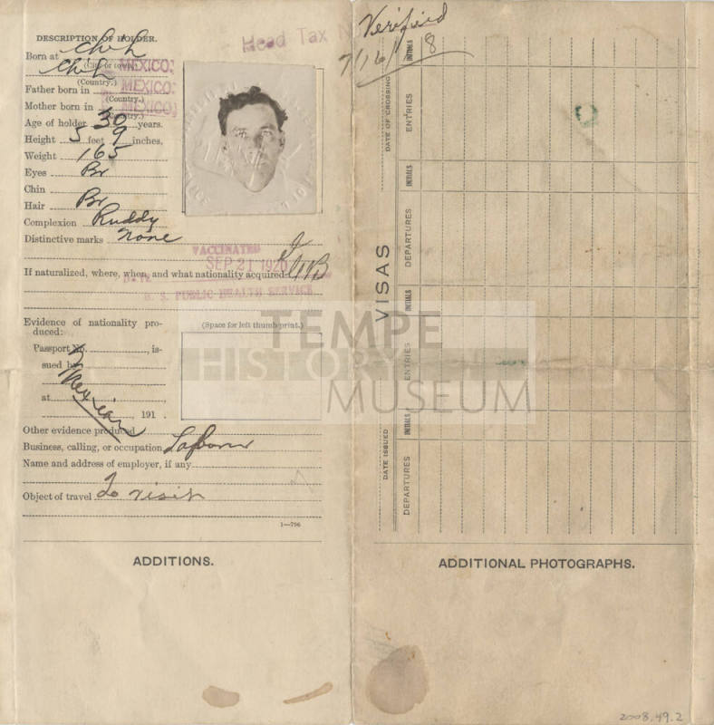 Jose Ortega Visa Certificate