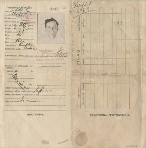 Jose Ortega Visa Certificate