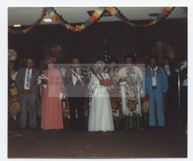 Agustina Silva, festival queen, and others at Escalante Center 1987