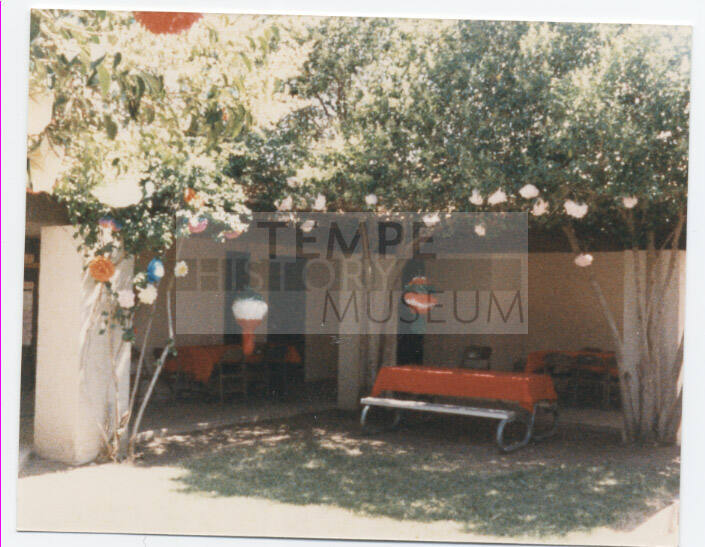 Decorated outside area Escalante Center 1986