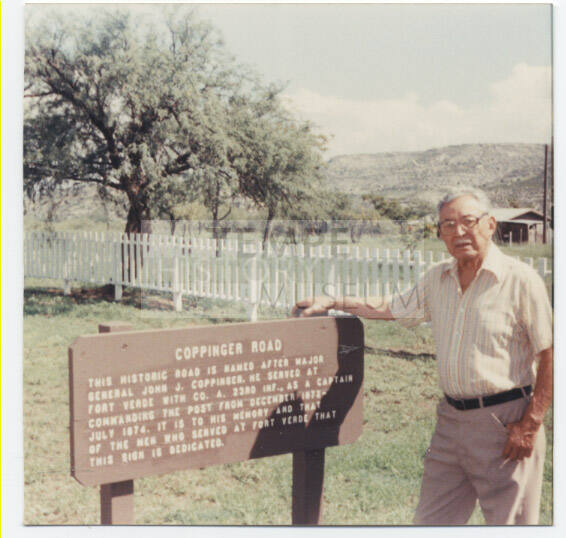 Paul Chavairia by Coppinger Road Sign, September 1987