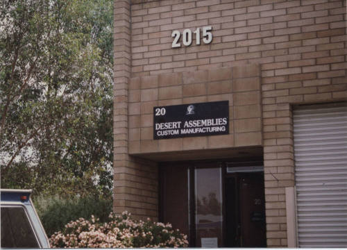Desert Assemblies Custom Manufacturing, 2015 East 5th Street, Tempe, Arizona