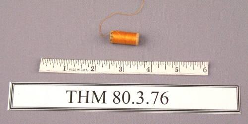 Spool, Wood with Orange Thread