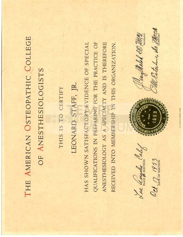 American Osteopathic College of Anesthesiologists