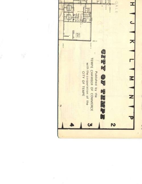 City of Tempe Map and School District maps, 1974