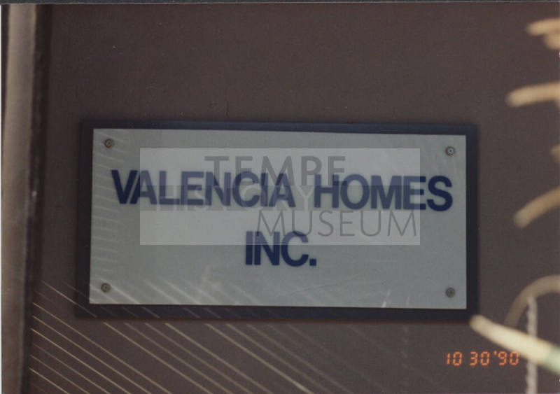 Valencia Homes, Inc., 1724 West 10th Place, Tempe, Arizona