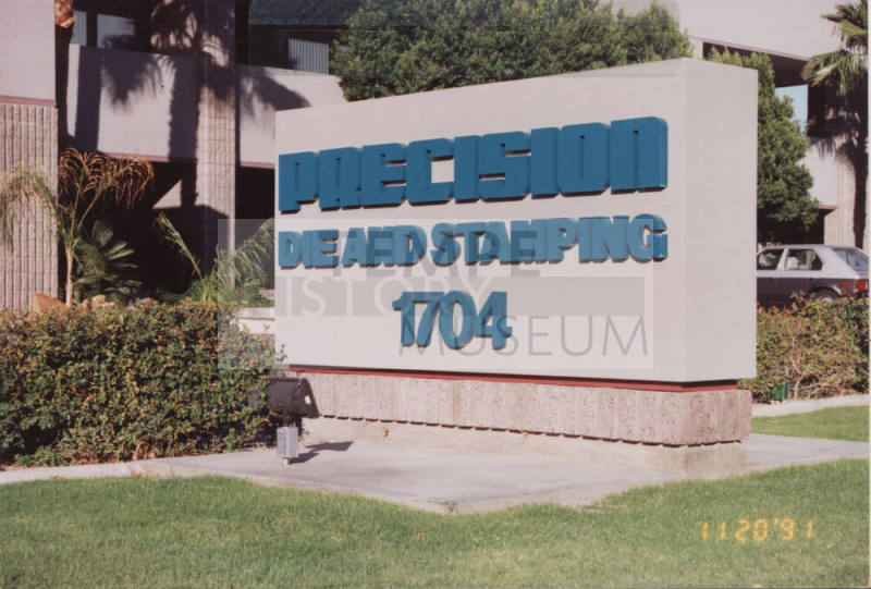Precision Die and Stamping, 1704 West 10th Street, Tempe, Arizona