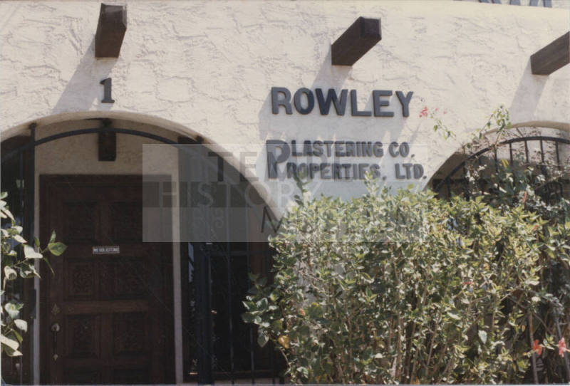 Rowley Plastering Co., 2400 West 10th Place, Tempe, Arizona