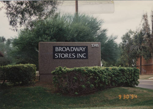 Broadway Stores Incorporated, 1345 South 52nd Street, Tempe, Arizona