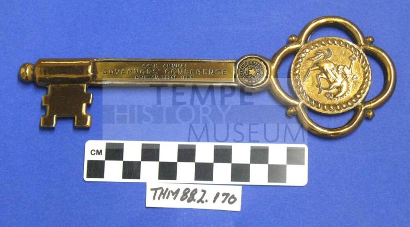 Commemorative Key fo 44th Annual Governors' Conference, Houston Texas - 1952