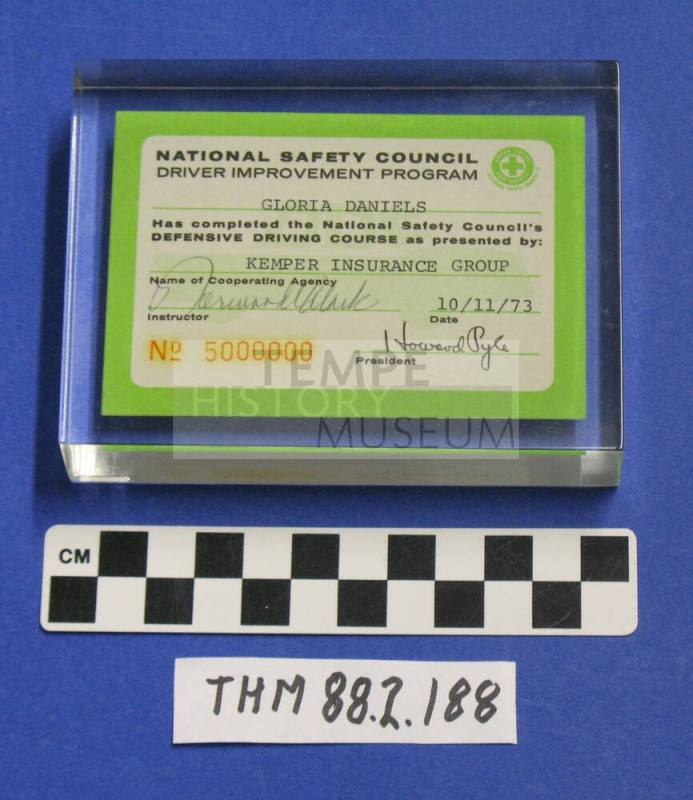 National Safety Council Defensive Driving Course Certificate