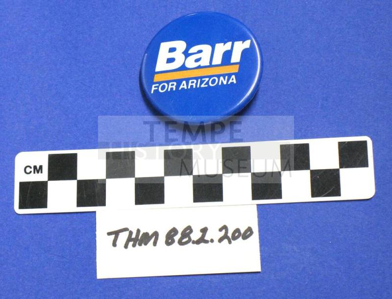 Button, campaign 'Barr for Arizona'