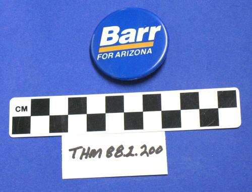 Button, campaign 'Barr for Arizona'