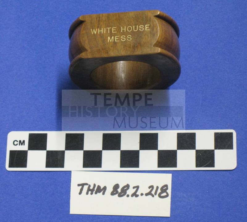 "Howard Pyle"  "White House Mess" wooden napkin ring