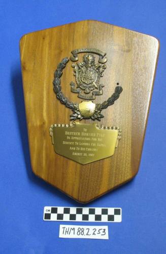 Service to Lambda Chi Alpha and Country Plaque to Gov. Howard Pyle