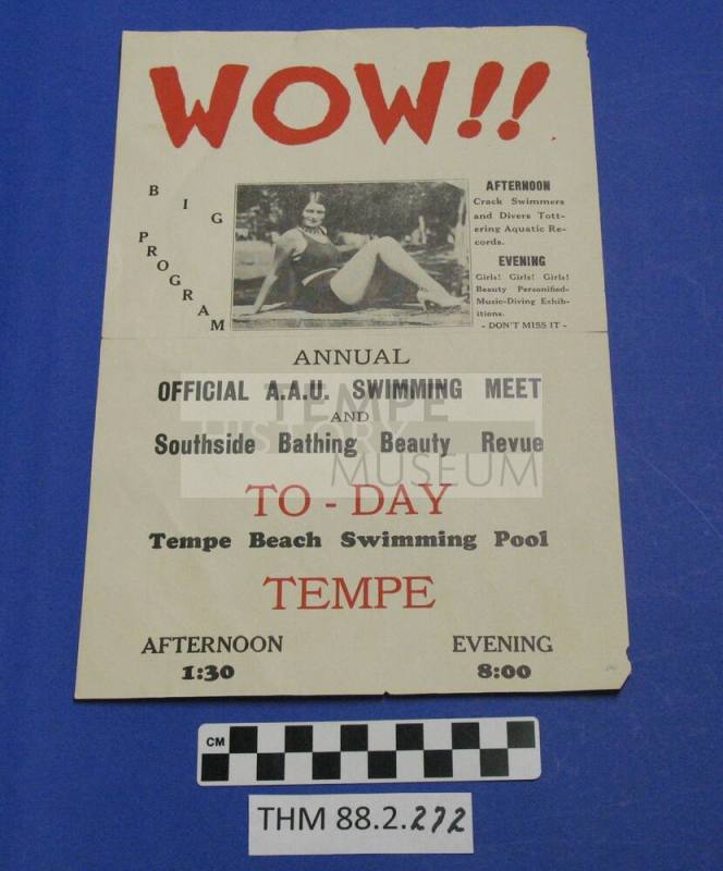 Handbill for Annual Tempe Beach Swim Meet