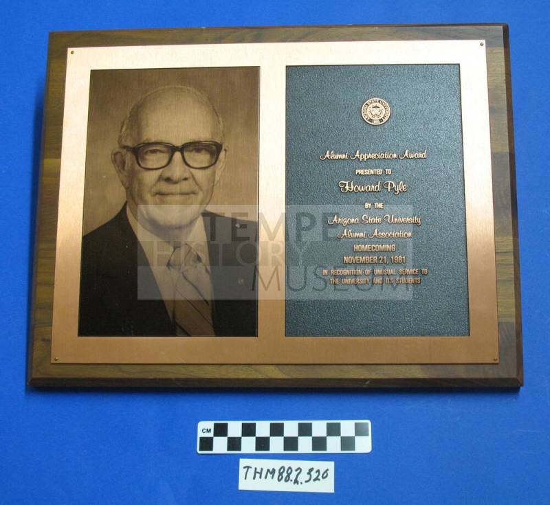 ASU Alumni:  Appreciation Award to Howard Pyle, 1981