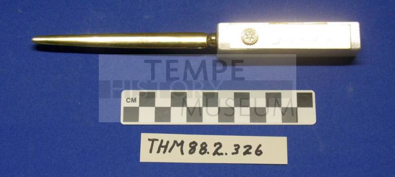 Marble-handle Rotary International Letter Opener