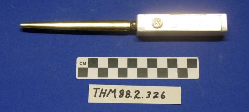 Marble-handle Rotary International Letter Opener