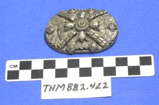Marcasite intricately cut brooch