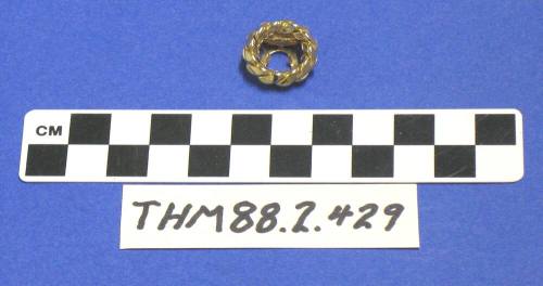 Gold-tone open circle shoe clip