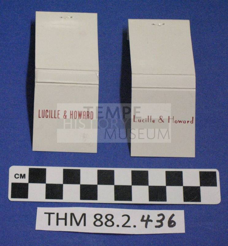 "Lucille and Howard" matchbooks