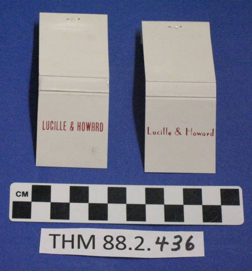 "Lucille and Howard" matchbooks